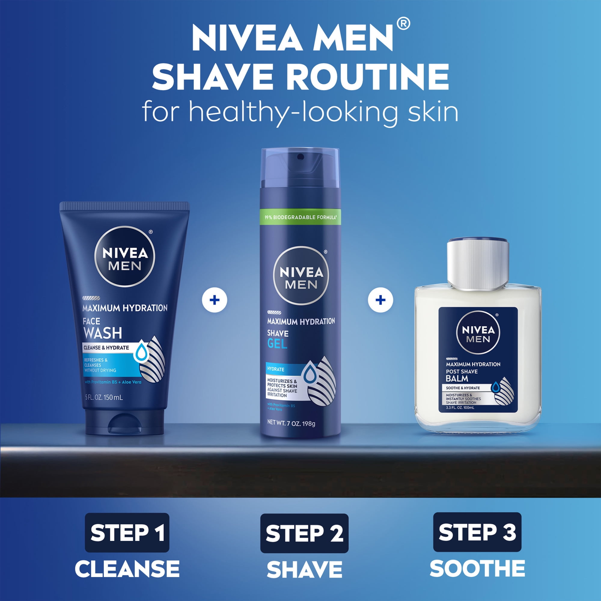 NIVEA MEN Post Shave Balm with Aloe Vera 3.3 fl oz for Sensitive