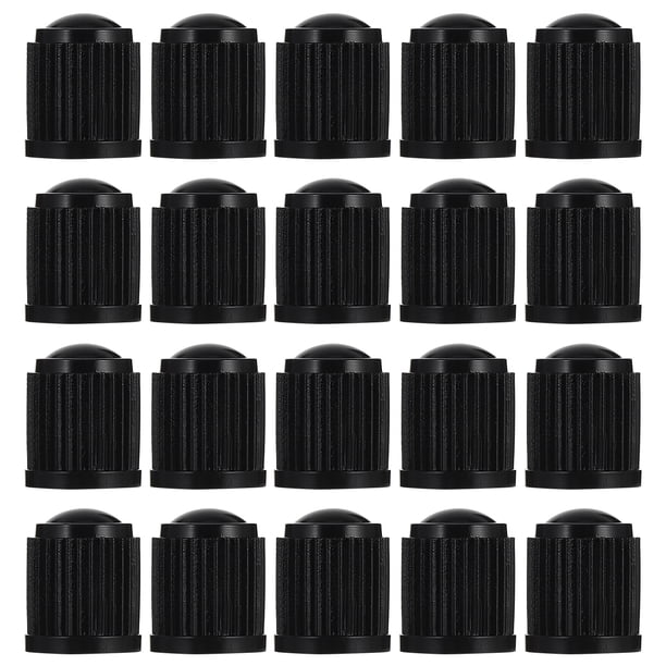 200 tapones de plástico para neumáticos de coche y bicicleta (negros)