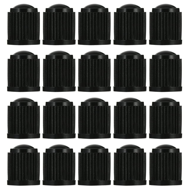 200 tapones de plástico para neumáticos de coche y bicicleta (negros)