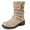 Taupe PU 372, variant on Women's Extra Wide Width Ankle Boots True Plus Size Wide Foot Low Heeled Slouchy Booties Comfort Riding Combat Rivet Short Boots for Women.