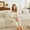 Beige, variant on LUCKHAO 144" Modular Sectional Couch, 5-Seat Cloud Sofa, Compression Sofa with Two Chaise Lounge and 5 Back Pillows, Boucle Fabric, No Assembly Required, Ideal for Living Room or Apartment