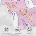 thumbnail image 5 of Yayeee 2 Pack Hand Towels for Bathroom 100% Cotton 16" x 28" Soft Absorbent Kitchen Towel, Purple Halloween, 5 of 7