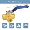 thumbnail image 4 of Válvula de bola de cobre de 4 vías y 3 vías, tipo T, tipo L, 2/3/6 vías, rosca interna de 1 pulgada, tubería de agua de una y dos direcciones, interruptor de gas natural, 4 of 5