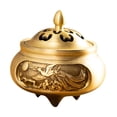 thumbnail image 3 of Mini quemador de incienso, soporte para quemador de incienso de cobre, elegante soporte para incienso de base plana para sala de té, yoga, dormitorio, Estilo B, 3 of 9