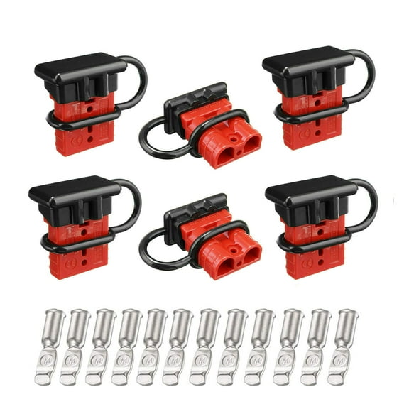 6PCS 6-14 Gauge Battery Quick Connector 50A 12-36V Battery Quick Connect Disconnect Battery Quick Wire Harness Plug Kit TAPDRA Spare Part