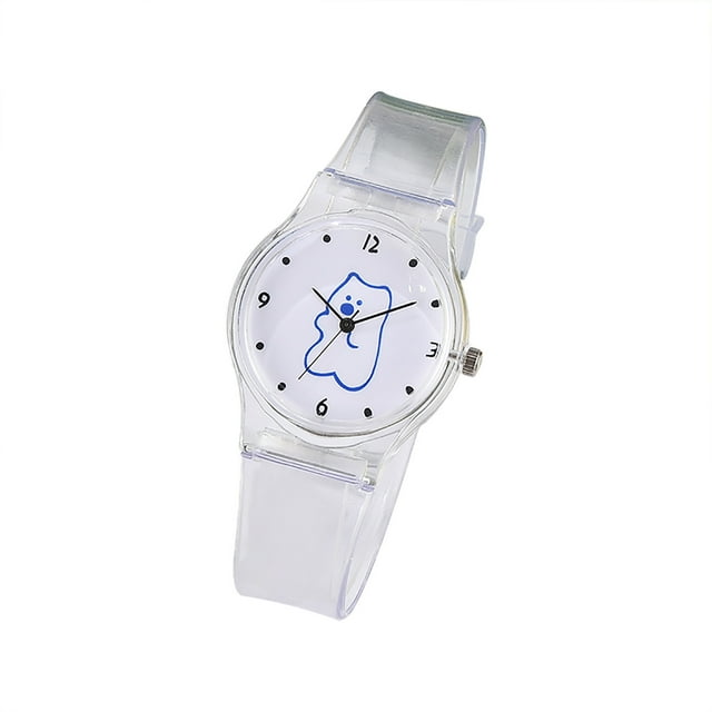 Fashion New Transparent Strap Childrens Gift Summer Decoration Quartz Watch