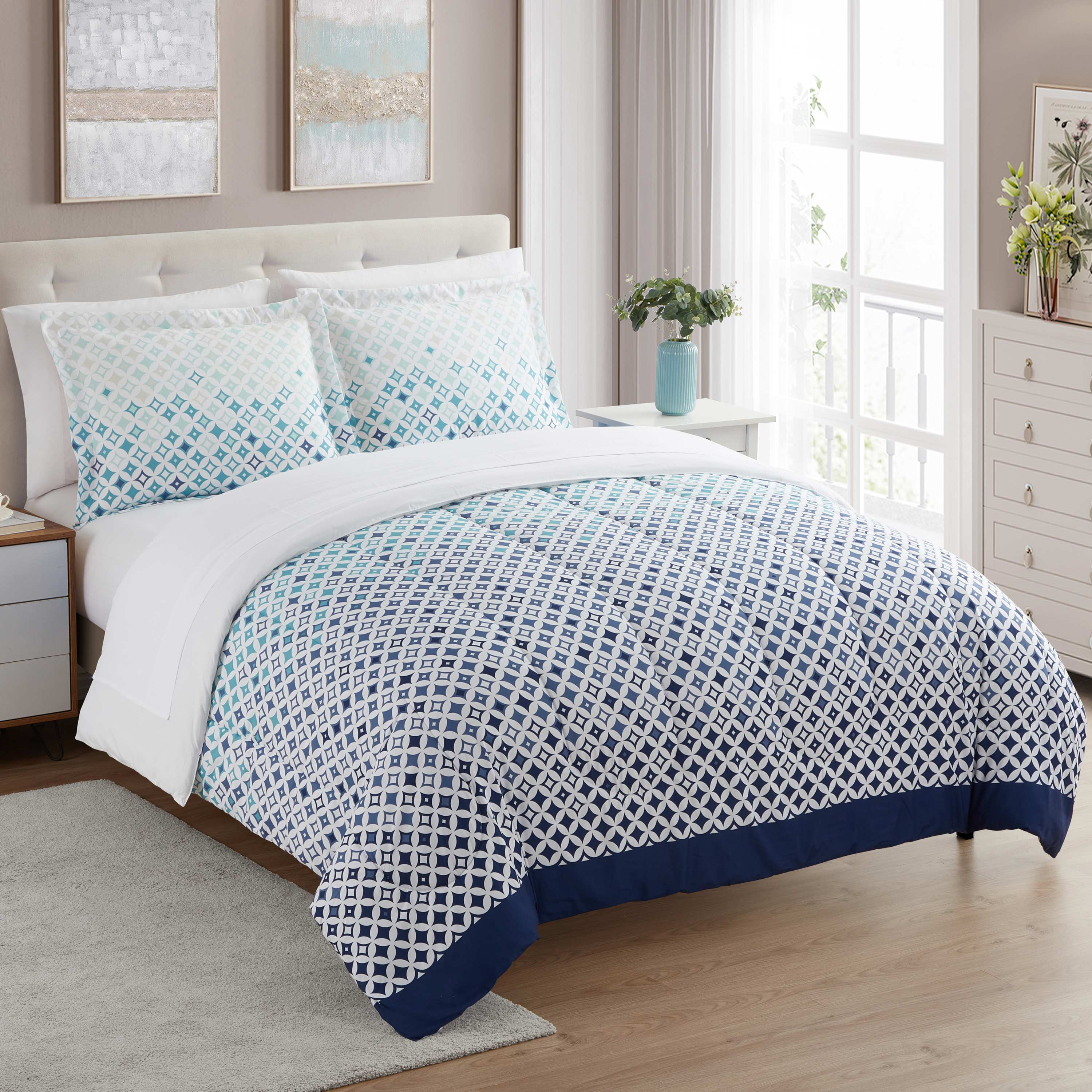7 Piece Genova Bed in a Bag Comforter & Sheet Set Full