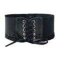 thumbnail image 5 of Harmtty Corset Waist Belt for Women Lace Up Tied Waspie Elastic Wide Belt for Dresses Halloween Pirate Costume Accessory, 5 of 8