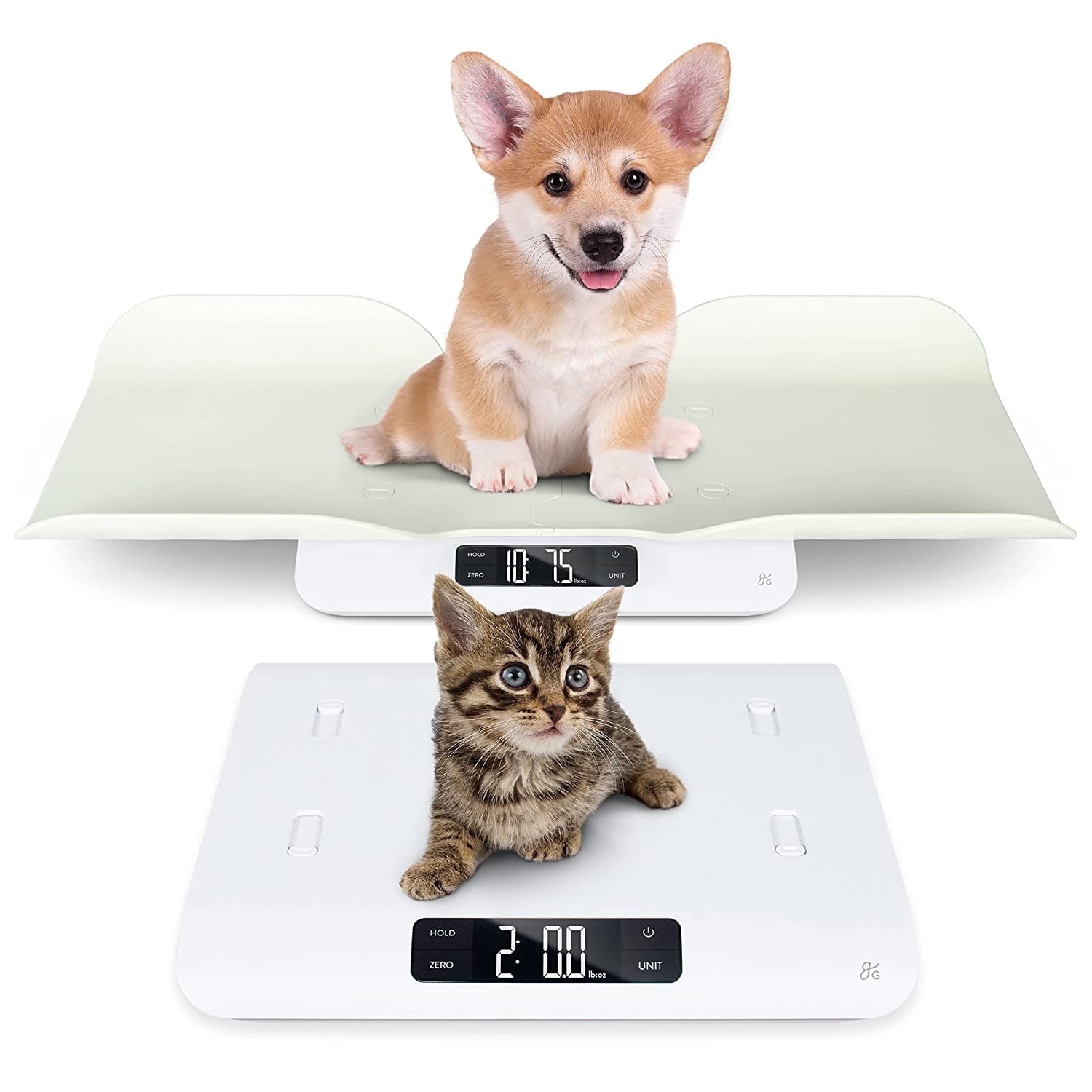 Greater Goods Digital Pet Scale,Kitten, Rabbit,Puppy, Small Animals w a Wiggle-Proof Algorithm
