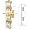 thumbnail image 5 of Claxy 4-Light Gold Wall Sconce with Tube Crystal Glass Shade, 5 of 7