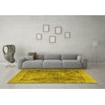 thumbnail image 3 of Ahgly Company Machine Washable Indoor Square Persian Yellow Traditional Area Rugs, 3' Square, 3 of 4