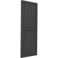thumbnail image 2 of Ekena Millwork 17 1/2"W x 48"H Americraft Five Board Exterior Real Wood Two Equal Panel Framed Board-n-Batten Shutters (Per Pair), Shadow Mountain, 2 of 9