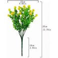 thumbnail image 2 of 2 uds flores artificiales ramo de eucalipto plantas verdes, flores de eucalipto falsas resistentes a los rayos UV (amarillo) Sincero Electrónica, 2 of 5