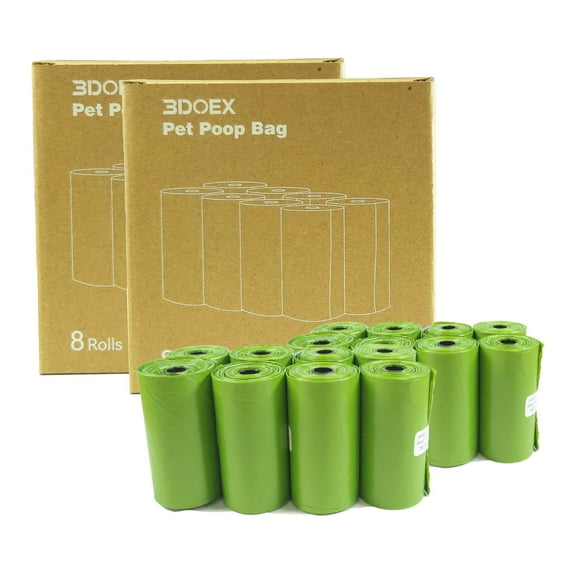 3DOEX Dog Poop Bags 240 Count 16 Single Refill Rolls, Biodegradable Trash Bags Scented Leak Proof and Thicken Earth-friendly Pet Poop Bag