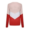 thumbnail image 4 of IROINNID Reduced Womens Sweater Round Neckline Pullover Sweater Solid Color Loose Mid-Length Long Sleeve Autumn and Winter Stylish Splicing Sweater Matching Knitwear, 4 of 6