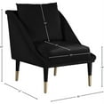 thumbnail image 7 of Meridian Furniture Elegante Black Velvet Accent Chair, 7 of 7