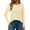 Beige, variant on WTOBBY Stylish Women's Long Sleeve Pleated Top Casual Solid Color Round Neck Blouse Fashion Basic Design Comfortable Fit for Everyday Use Easy Care Fabric for Women,Beige L