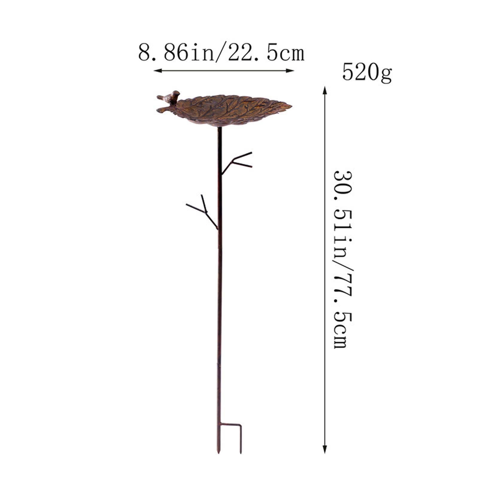 Hummingbird Feeder Stand Iron Leaf Bird Feeder InsertMetal Art Bird FeederLeaf-Shaped Bird Feeding Station Outdoor Garden Decor For YardPatio TreeLawn Bird Feeder Birdhouses Squirrel Proof