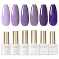 thumbnail image 1 of Set de esmaltes de uñas en gel GAOY Purple, 6 colores, purpurina, 1 of 6