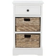 thumbnail image 3 of SAFAVIEH Carrie 1 Drawer Storage Side Table with 2 Baskets, Distressed Cream, 3 of 5