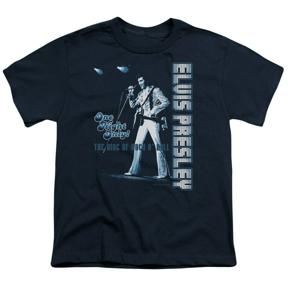 Elvis Presley - One Night Only - Youth Short Sleeve Shirt - Large