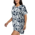 thumbnail image 5 of Sigee Hawaiian Style for Sleepwear Casual Pjs with Pockets Women's Pajamas Sets Shorts 2 Piece Short Sleeve Lounge Sets, 5 of 9