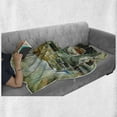 thumbnail image 6 of Marine Soft Flannel Fleece Throw Blanket, Naples Small Boats at Historical Italian Coast Heritage Castle Nautical Artwork, Cozy Plush for Indoor and Outdoor Use, 60" x 80", Multicolor, by Ambesonne, 6 of 6