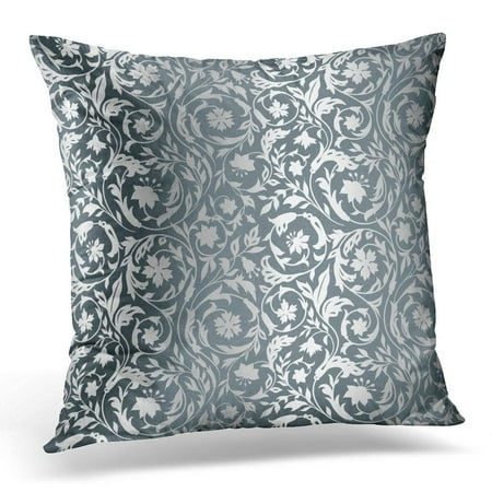 International Silver Century House (ARHOME Beautiful Luxury Vintage Floral with Wildflowers in the Style of 19Th Century Gray with Silver Baroque Pillow Case Cushion Cover 20x20)