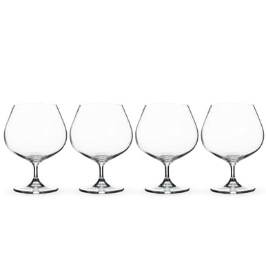 Set of 4 All- All-Purpose Elegant Party Beverage Glassware Drinking Cups for Liquor and Bar Decor Circleware 44593/6 Biltmore Cognac Wine Brandy Snifter Whiskey Glasses 11.5 oz Clear Beer 