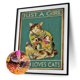 thumbnail image 1 of Cuadros Decorativos 5D DIY Diamond Painting Retro Cat Poster Full Round Drill Mosaic (HJ355) Likrtyny embutido en tela, 1 of 9