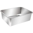 thumbnail image 7 of Stainless Steel Cat Litter Box, Metal Cat Litter Pan, Kitten Litter Box Tray, Non Stick Smooth Surface (17.5" L x 13.5" W x 6" H), 7 of 7