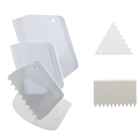 

6pcs Cake Scraper Icing Smoother Comb Set Cake Side Decorating Tools Scraper