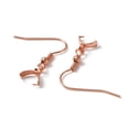 thumbnail image 2 of 100 pc 304 Stainless Steel Earring Hooks with Ice Pick Pinch Bails Rose golden 27.5x21mm 21 Gauge Pin: 0.7mm and 0.5mm(for half dirlled beads), 2 of 2