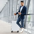 thumbnail image 2 of Rae Dunn 3 Piece Expandable Rolling Luggage Set in White, 2 of 6