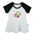 thumbnail image 1 of Fruit Raspberry Pattern Dresses For Baby, Newborn Babies Skirts, Infant Princess Dress, 0-24M Kids Graphic Clothes (Black Raglan Dresses, 18-24 Months), 1 of 4