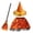 Orange, variant on Mifsaly 3 Pack Kids Girls Halloween Witch Costume Sets Tutu Skirt, Magic Brooms and Witch Hat for 4-10 Years