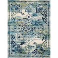 thumbnail image 1 of Unique Loom Medici Bright Color Medallion Rug 9' x 12' Rectangle Blue/Beige, 1 of 1