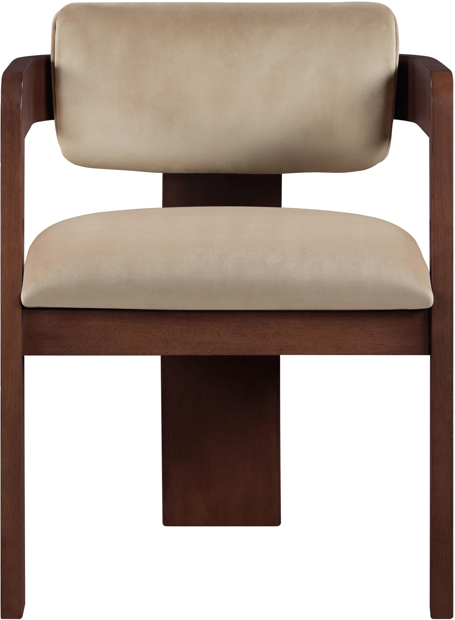Meridian Furniture Sacha Beige Velvet Dining Chair (Set of 2)