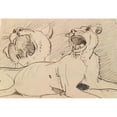 thumbnail image 2 of Benjamin Robert Haydon 18x14 Gold Ornate Wood Frame and Double Matted Museum Art Print Titled - Study of a Lioness (1812), 2 of 4