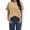 Beige, variant on ManxiVoo Comfortable T-Shirt for Women Cotton Blend with Casual Short Sleeves and Classic Round Neck Top Everyday Wear L Size Beige