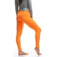 thumbnail image 6 of LMB Lush Moda Leggings for Women with Comfortable Yoga Waistband - Buttery Soft in Many of Colors - fits X-Large to 3X-Large, Neon Orange, 6 of 6