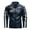 Blue, variant on Men's Stylish PU Leather Motorcycle Jacket Trendy Racing Suit with for Casual Wear