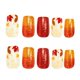 thumbnail image 3 of Uñas postizas adhesivas Sevgob medianas cuadradas con diseño de hoja de arce, 24 piezas, 3 of 7