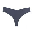 thumbnail image 1 of Xiao Hua Bragas de encaje sexy para mujer, ropa interior sin costuras, estilo hipster, tipo bikini, tipo tanga, 3 unidades (azul oscuro, L), 1 of 2