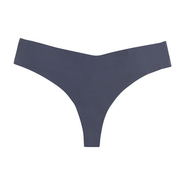 Xiao Hua Bragas de encaje sexy para mujer, ropa interior sin costuras, estilo hipster, tipo bikini, tipo tanga, 3 unidades (azul oscuro, L)