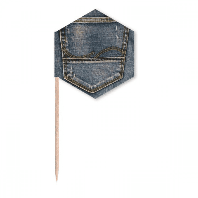 Jean Denim de Poche Doublure Cowboy Textile Cure-Dents Drapeaux Pics Cupcake Fête Célébration