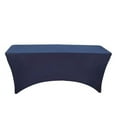 thumbnail image 3 of 8 feet Blue Rectangular Spandex Fitted Elastic Stretchable Tablecloth Table Covers Wedding Party Decorations Dining, 3 of 8