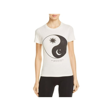 Spiritual Gangster Womens Sun and Moon Printed Short Sleeve T-Shirt