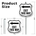 thumbnail image 2 of Exit This Way Left (2 Pack) 12 inch X 12 inch Shield Shaped Rust-Free Aluminum Metal Signs with Aluminum Mounting Stakes Weather Resistant Made in the USA, 2 of 8