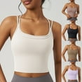thumbnail image 5 of AherBiu Workout Tank Tops for Women Low Cut Cowl Neck Crossover Racerback Cropped Athletic Tshirt with Built in Bra, 5 of 6